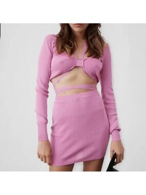 Atoir Palace Dress SZ M 10Pink Chocolate Coquette Barbiecore Soft Club Girl NWT